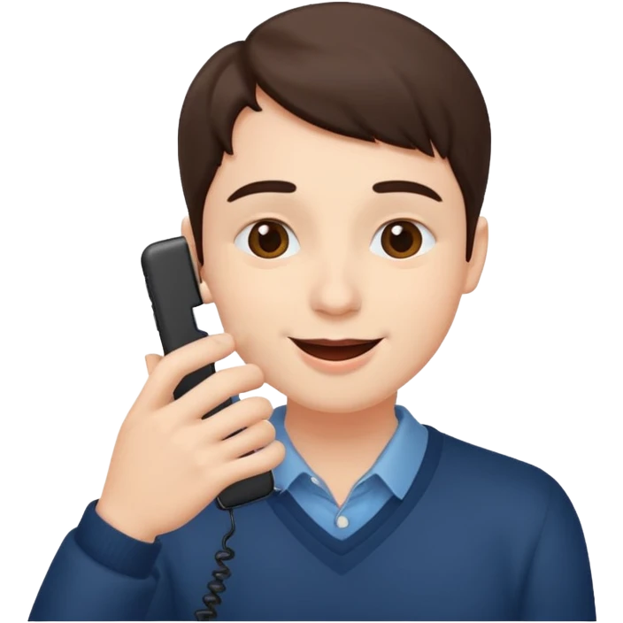 Kissing phone emoji