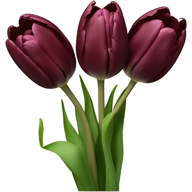 burgundy tulips  emoji