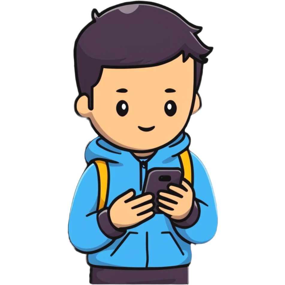 person texting on a smartphone emoji