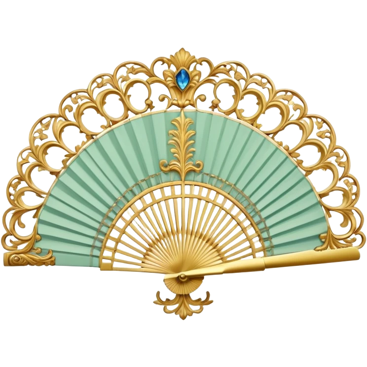 rococo regency fan emoji