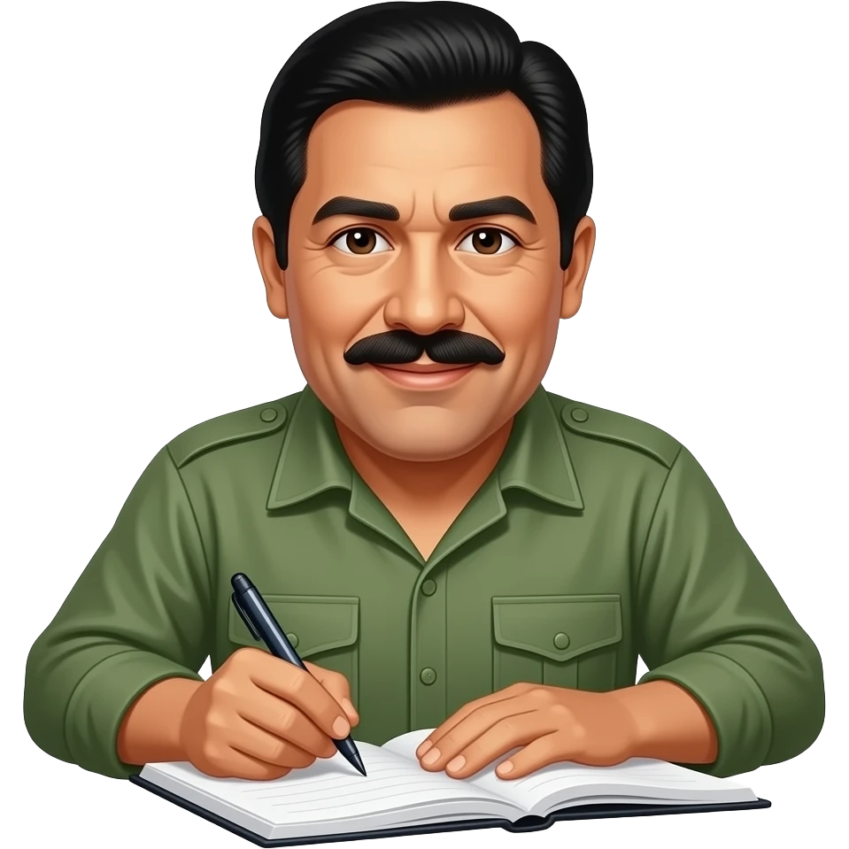 Pablo escobar anotando en su libreta emoji
