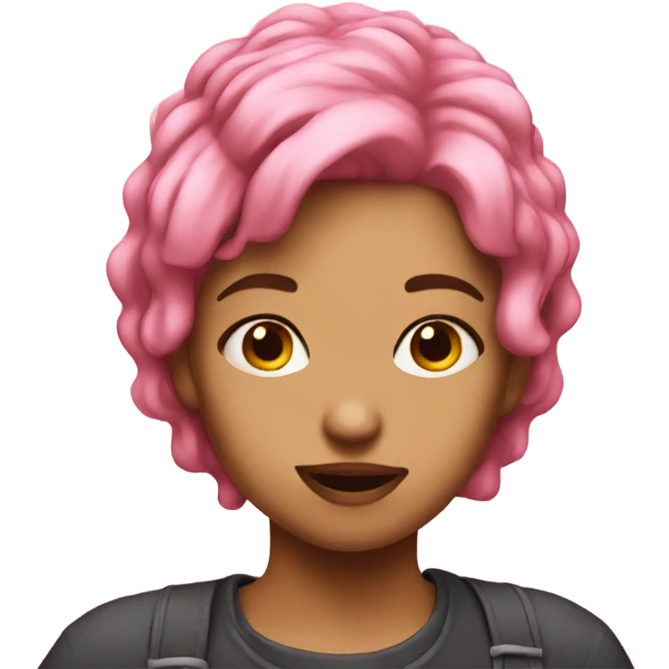 pink haired meme girl emoji