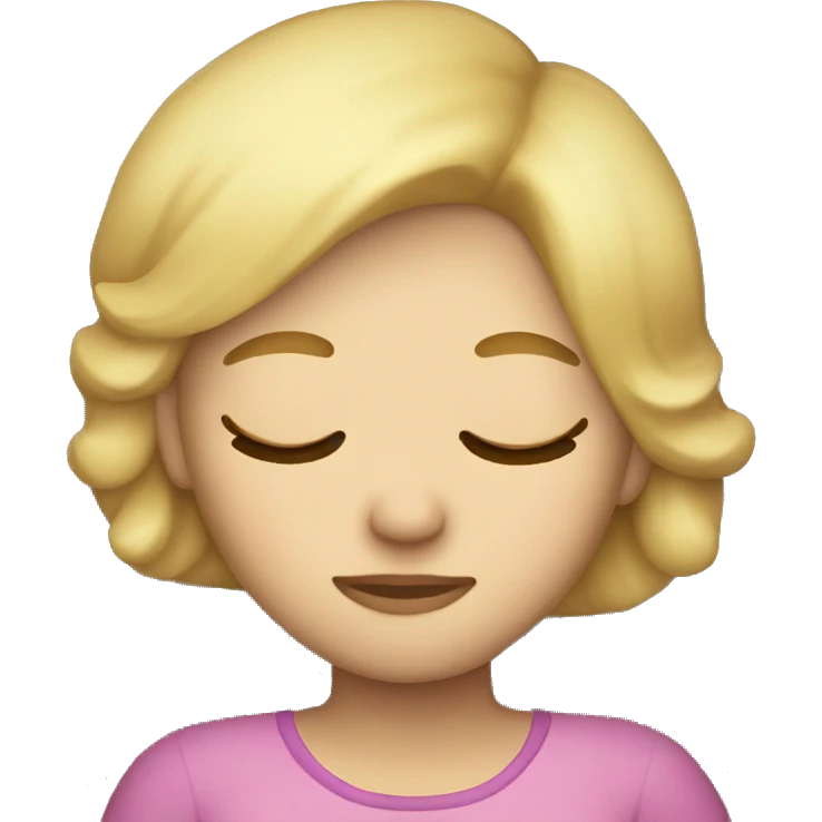 Blonde girl sleeping emoji