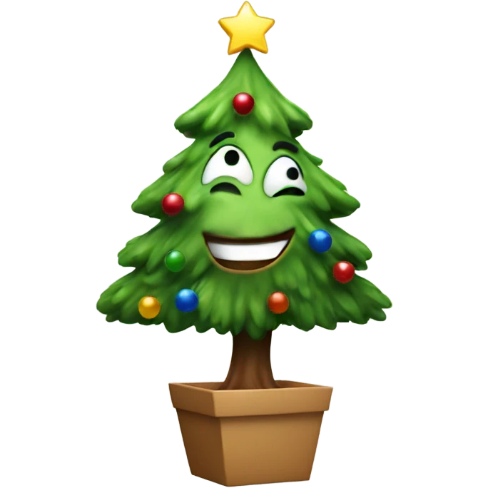 Excited Christmas tree emoji