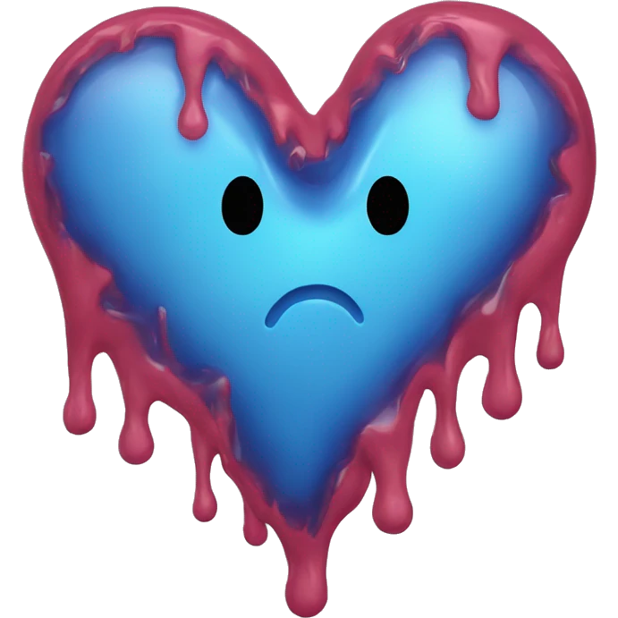 BLUE MELTING HEART emoji