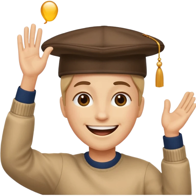corso terminato vittoria solo cappello in aria emoji