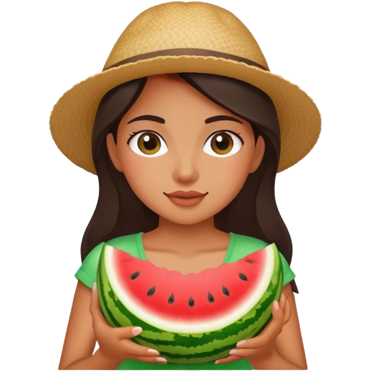girl with a watermelon  emoji