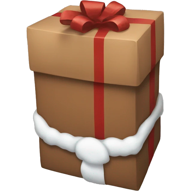 Brown Christmas present emoji