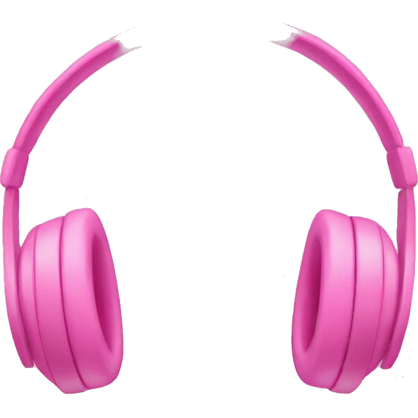 Pink headphones emoji