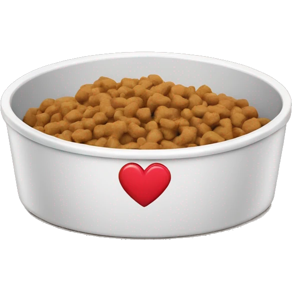 pet food bowl with a heart emoji
