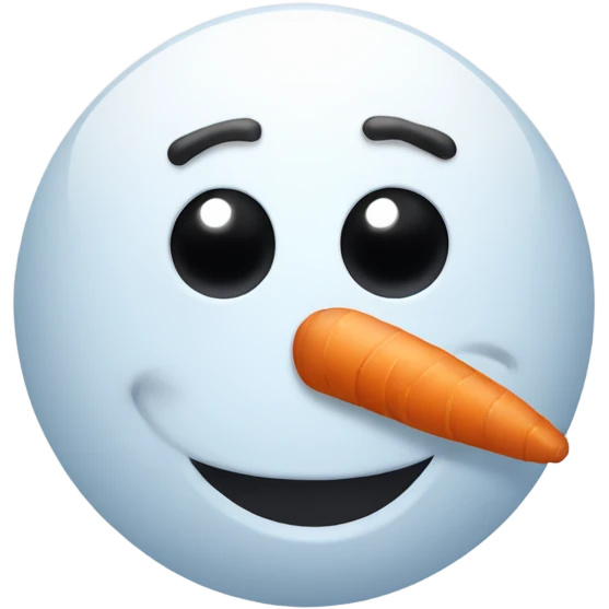 Snowman without a nose emoji