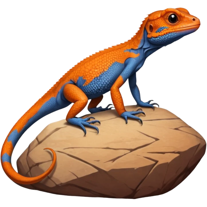 red-headed rock agama (Agama agama) emoji