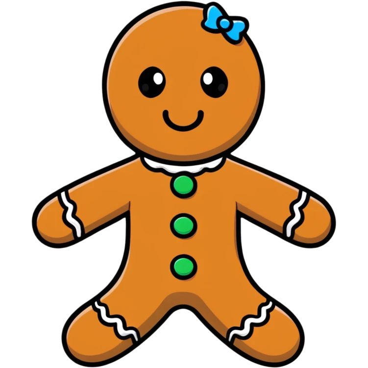 gingerbread man emoji