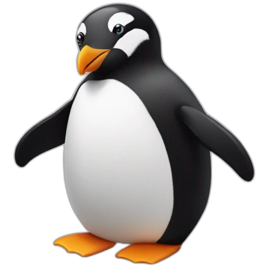 Pinguin in love emoji