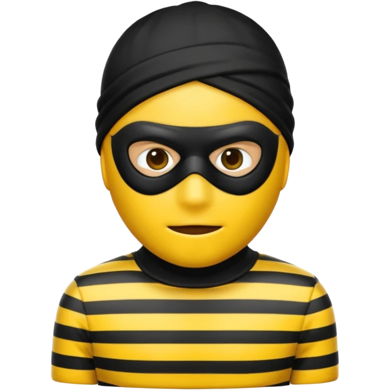 Make a robber emoji with yellow skin emoji
