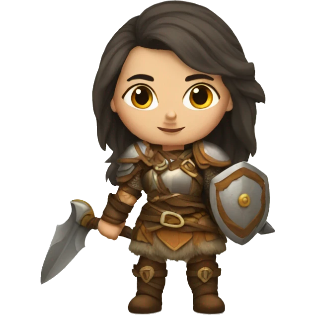 Dwarf Lady Warrior emoji