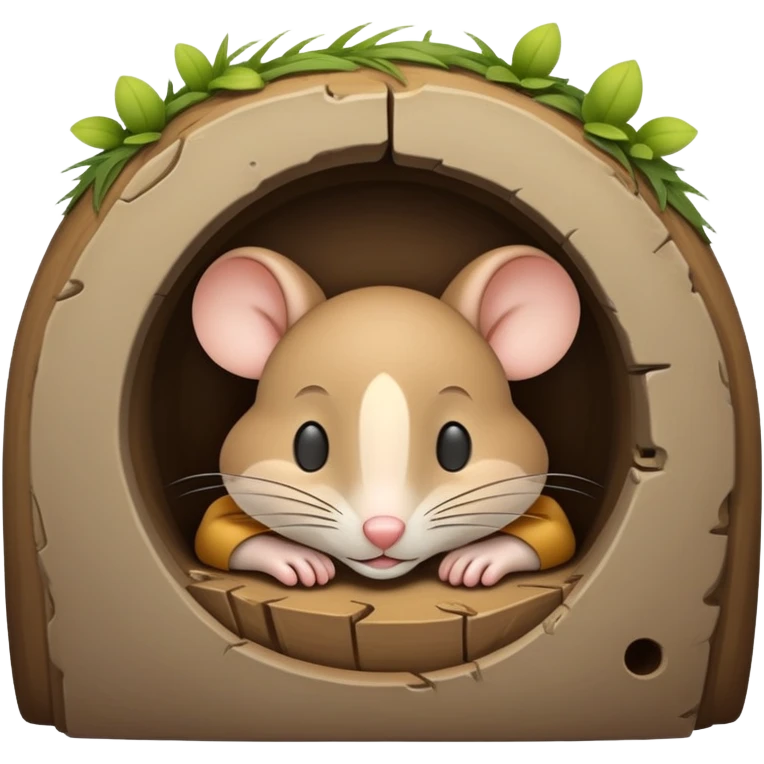 Jerry mouse sleeping in mouse hole emoji