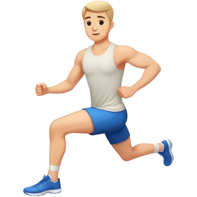 man high-knees exercise emoji