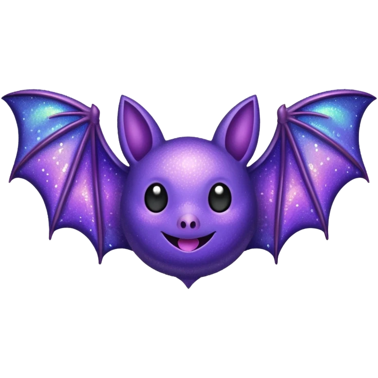 glitter purple bat emoji