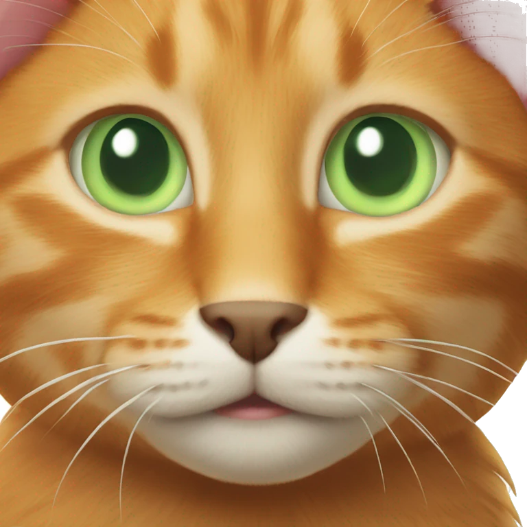 Ginger cat with light green eyes emoji