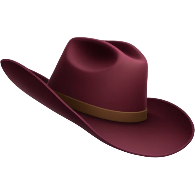 Burgundy cowboy hat emoji