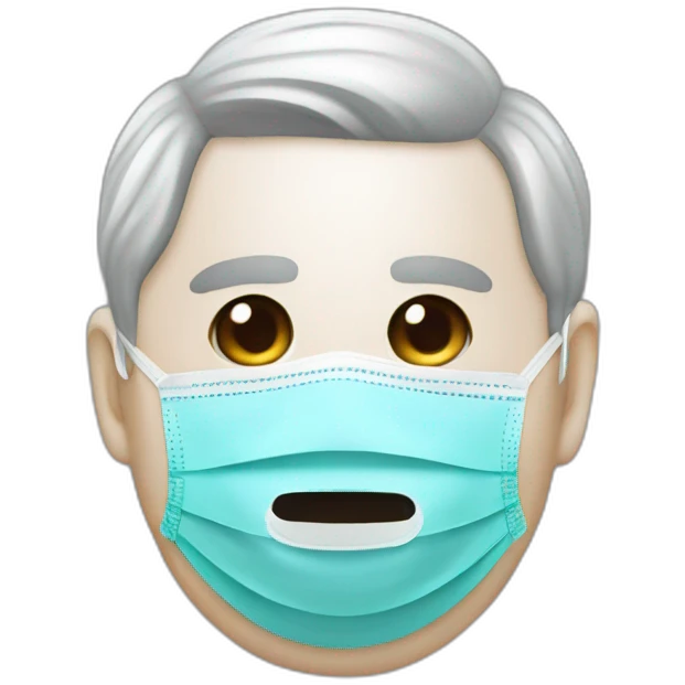 Xi Jinping head in a Medical masks emoji