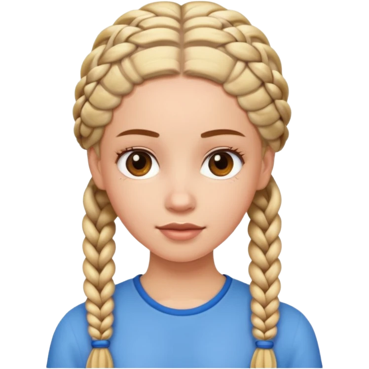 white girl braids emoji