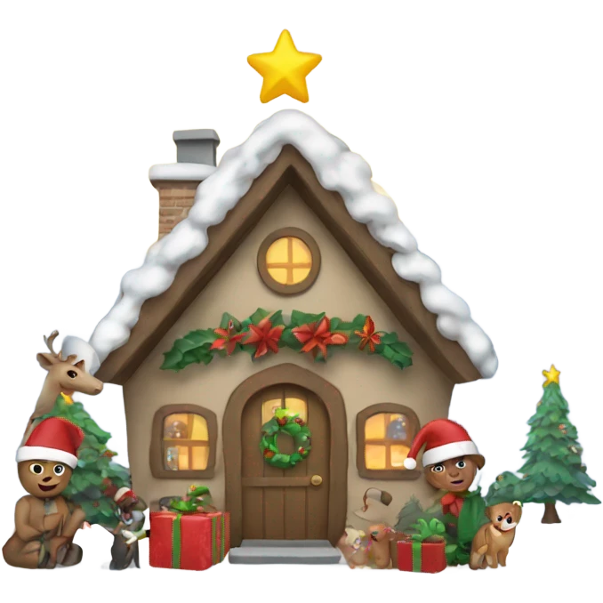 Christmas scene emoji