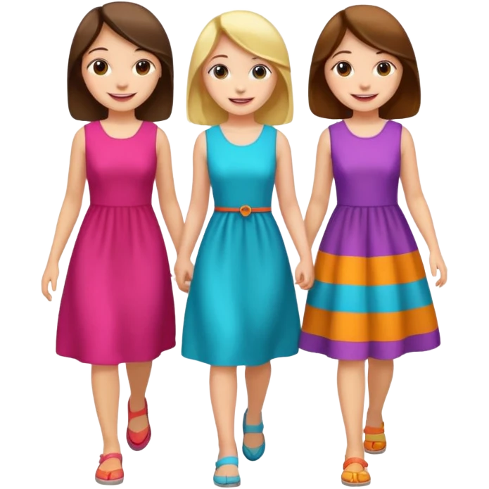 Gezen kız arkadaş grubu emoji