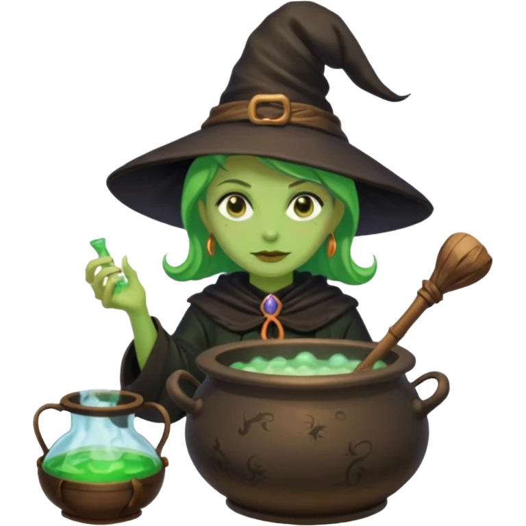 green witch cooking potion emoji