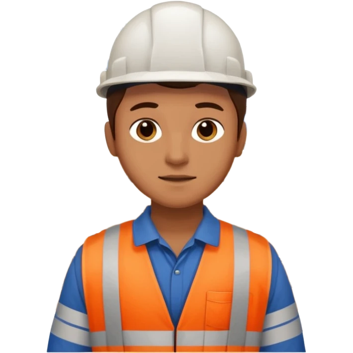 Worker with pallet in port area, import. emoji