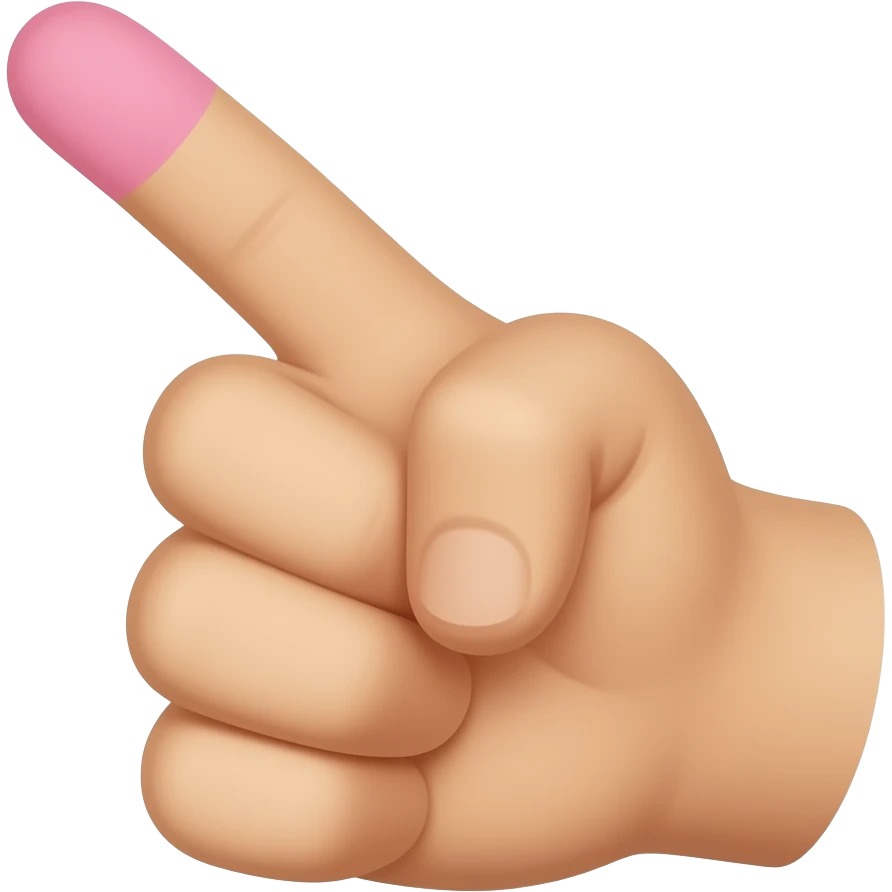 Put up the pinky finger up only all the other fingers are closed emoji