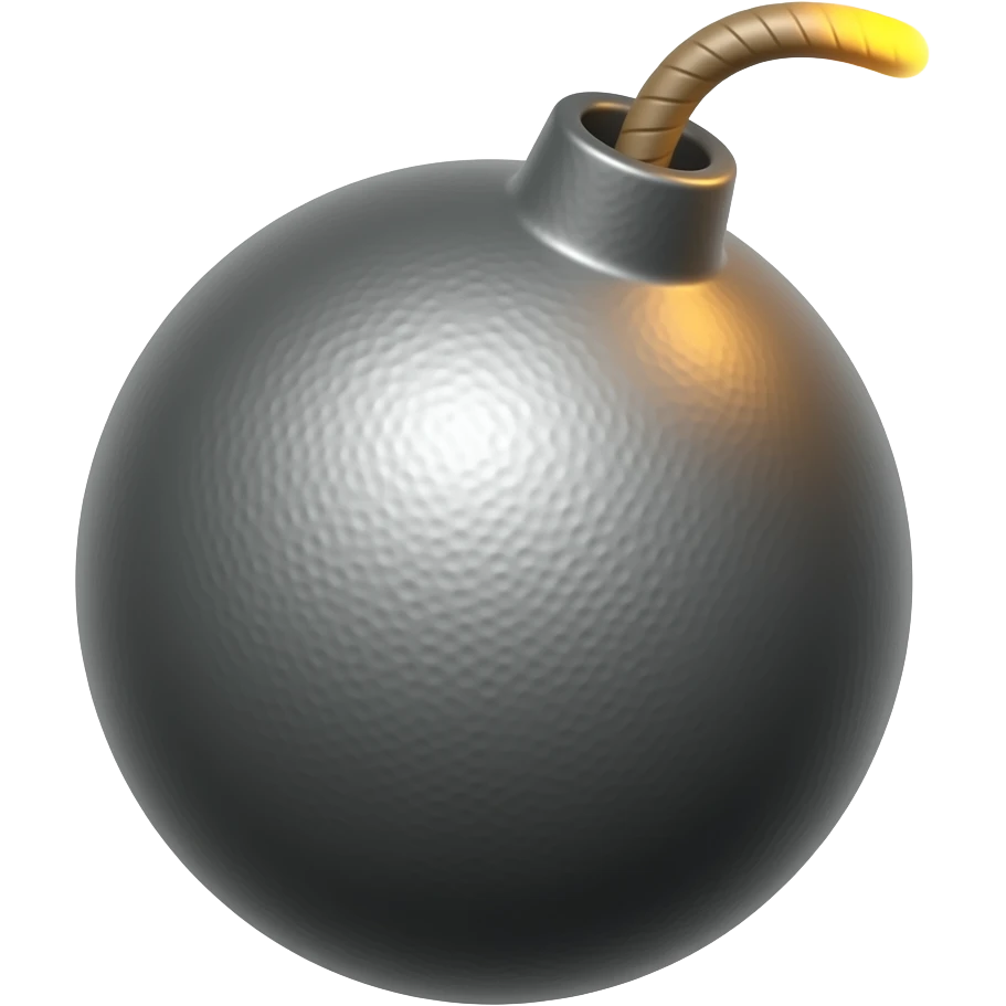 a bomb with a lit fuse emoji