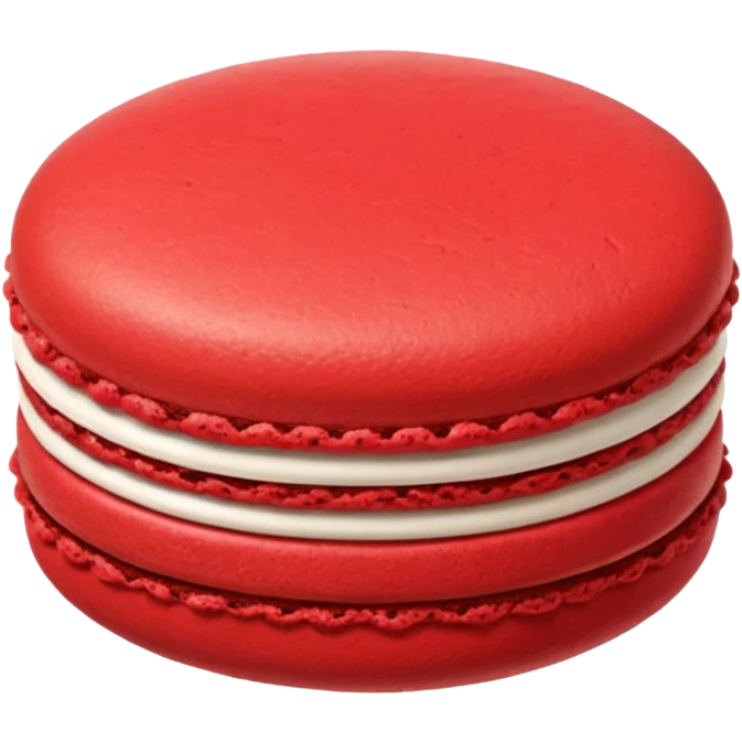one red macaroon emoji