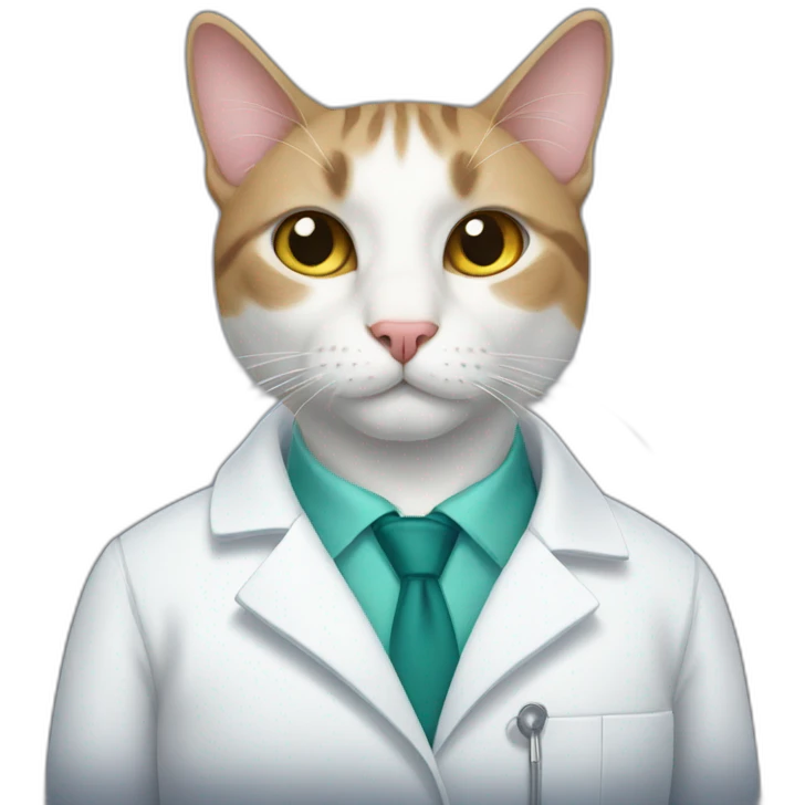 Cat with lab coat emoji