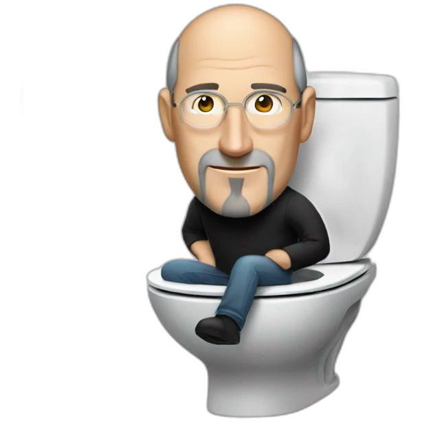 Steve jobs on toilete emoji
