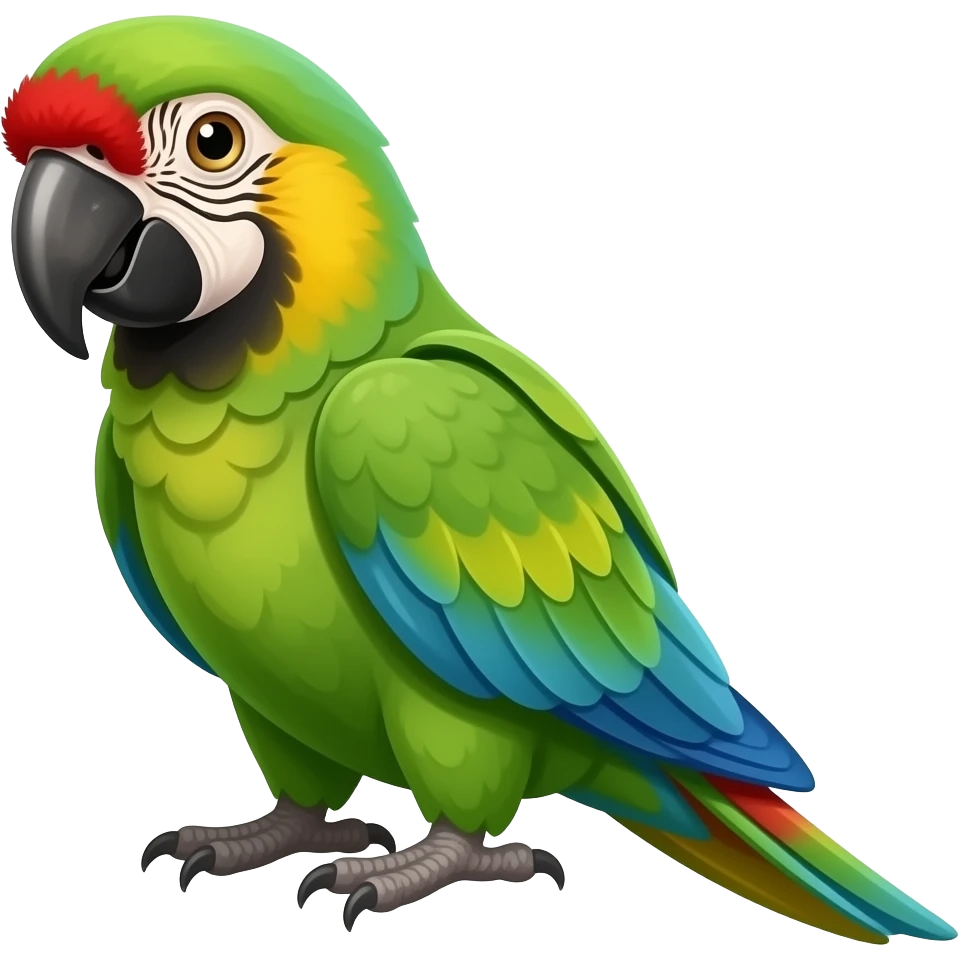 Guacamaya verde emoji