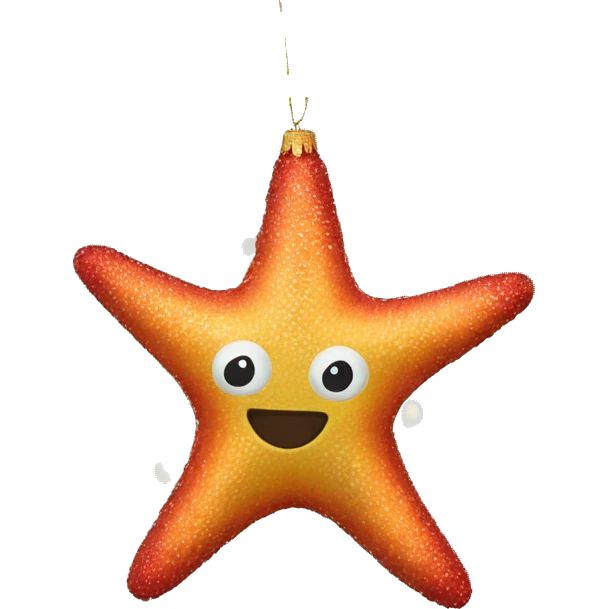 a sea star christmas ornament emoji