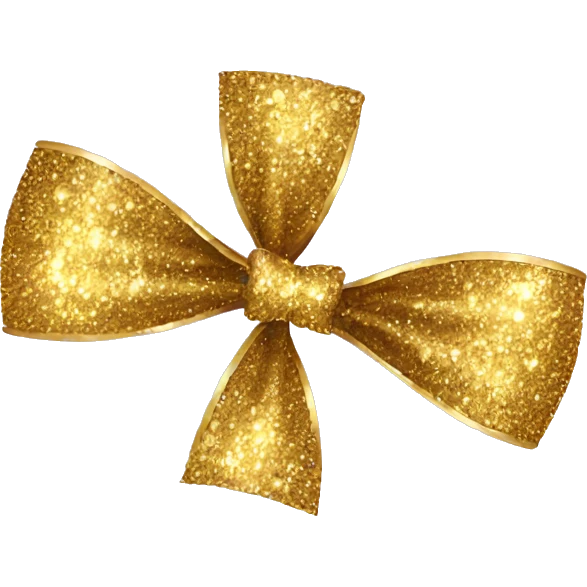 bow with glitter  emoji