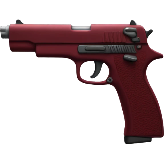 Dark red gun emoji