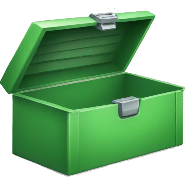 opened green tool box emoji