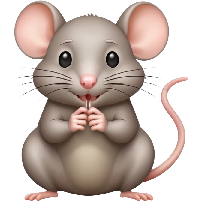 rat saying shhh emoji