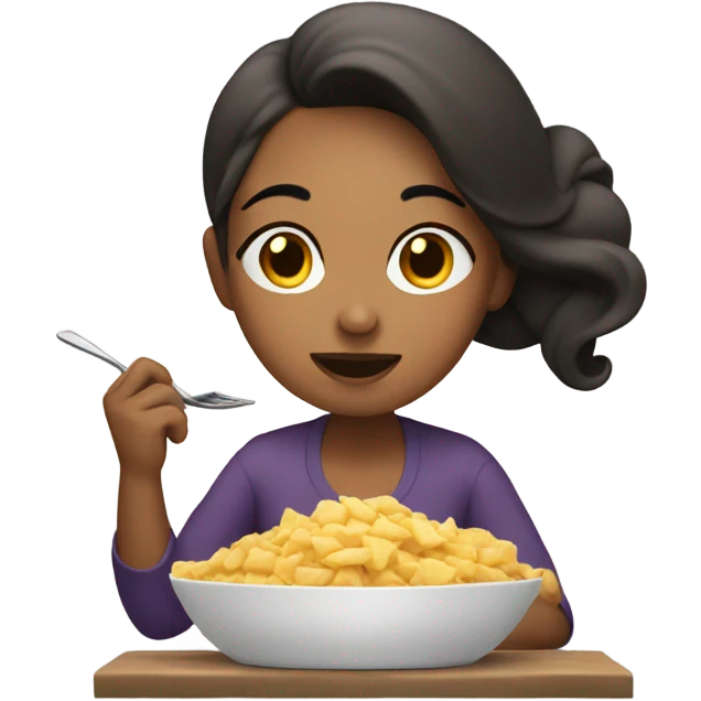 Mujer comiendo  emoji