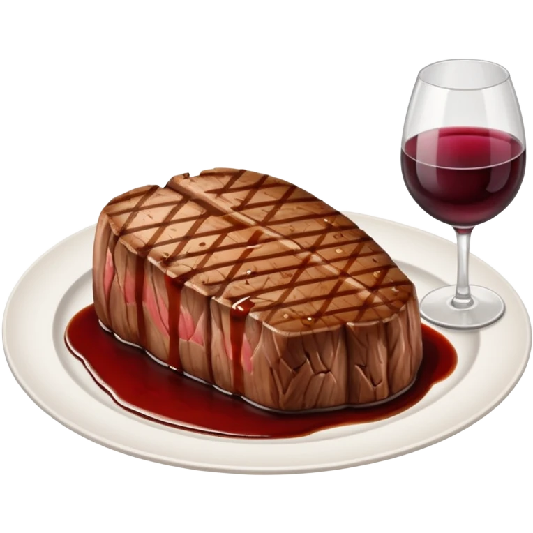 Steak on a plate emoji
