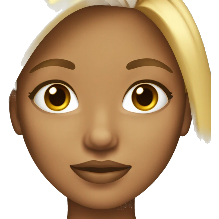 Golden skin girl with blonde hair  emoji