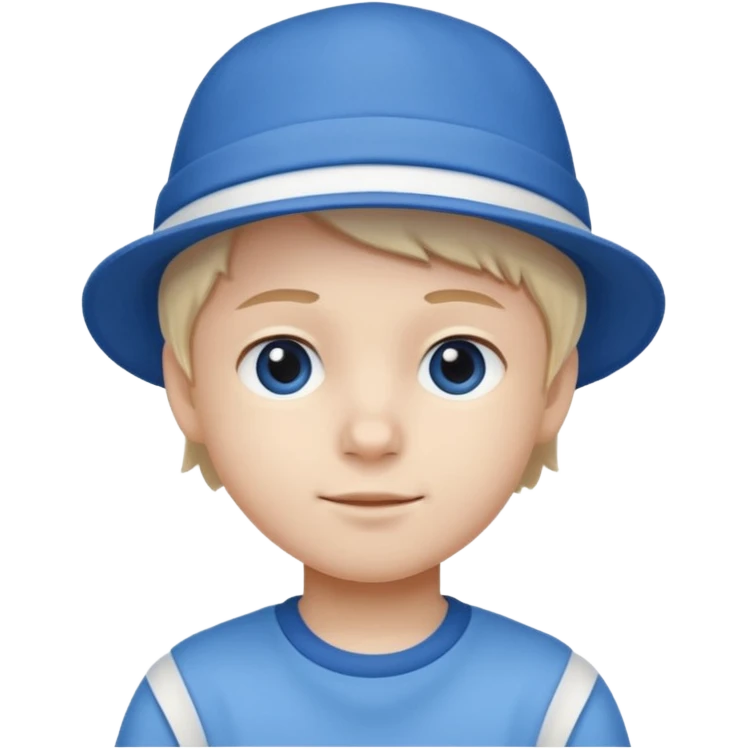 kid with blue and white hat emoji