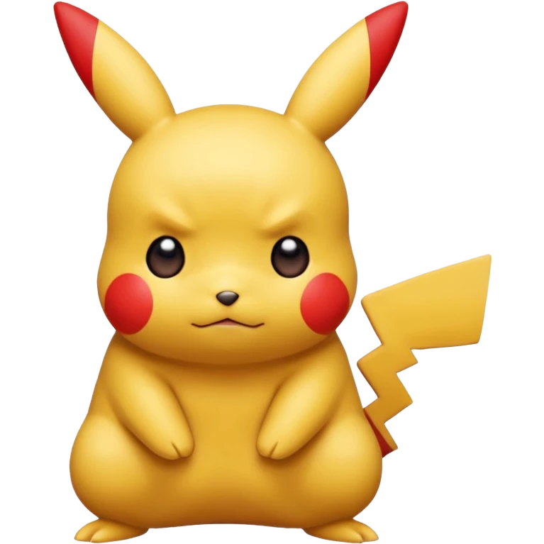 Un Pikachu rouge qui et triste  emoji