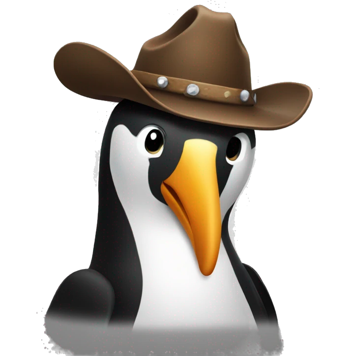 Pingouin wearing a cowboy hat emoji