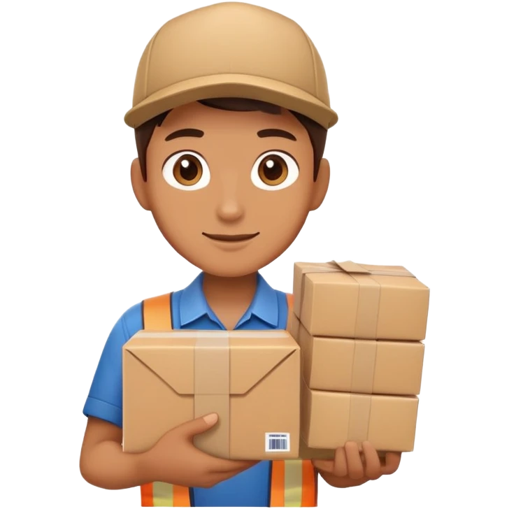 delivery person with package emoji