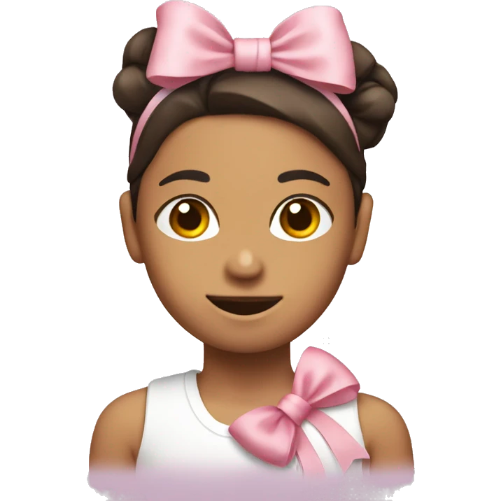 AK with light pink bow emoji